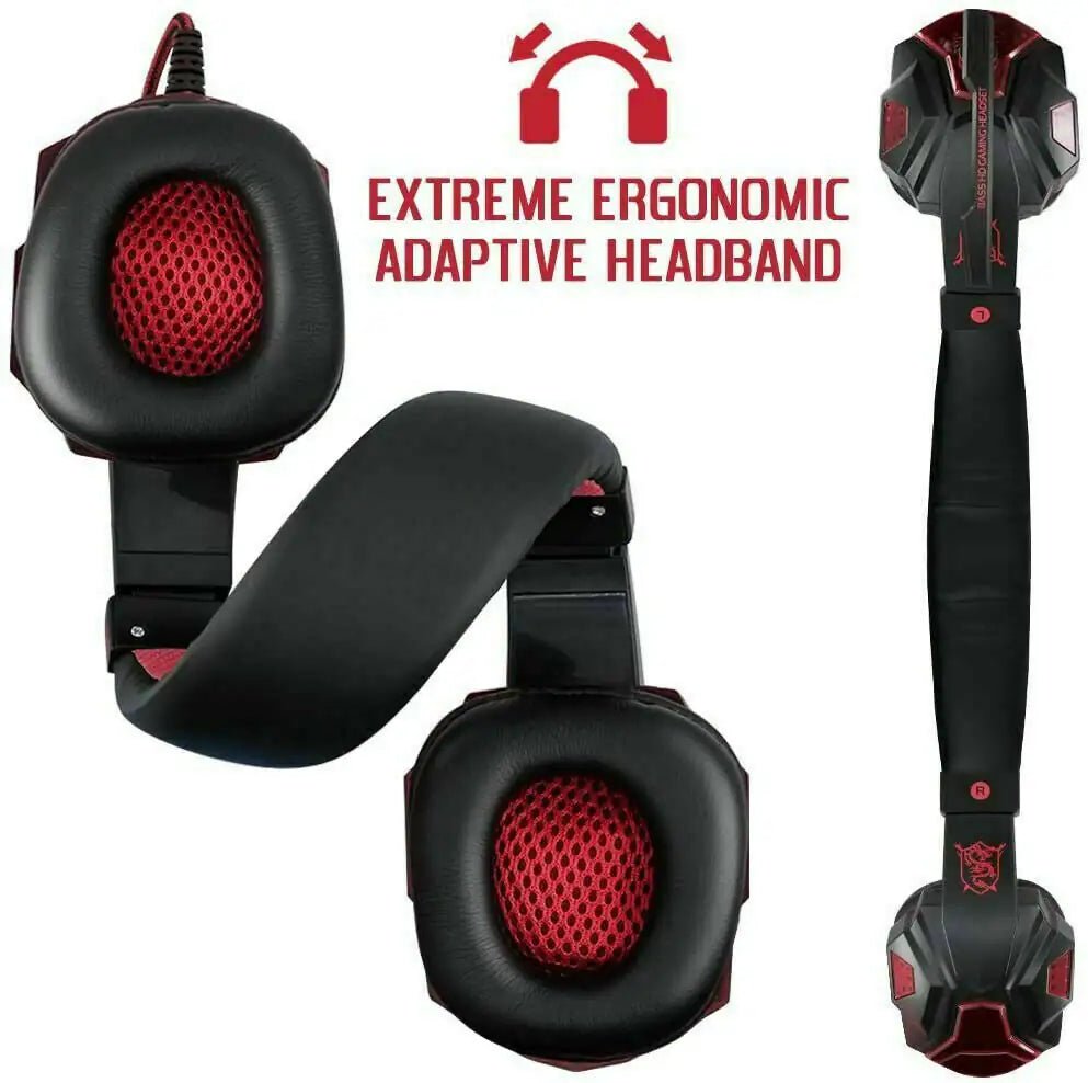 3.5mm Gaming Headset Mic LED Headphones Stereo Bass Surround For PC PS4 Xbox One - FASTSHOPP👜