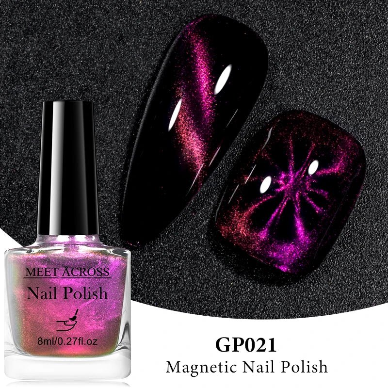 9D Cat Magnetic Nail Polish 8ml Blue Red Laser Nail Polish Quick Dry Nail Art Polish For Nails DIY Manicure No Need Lamp - FASTSHOPP👜