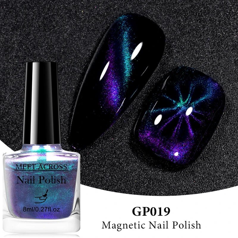 9D Cat Magnetic Nail Polish 8ml Blue Red Laser Nail Polish Quick Dry Nail Art Polish For Nails DIY Manicure No Need Lamp - FASTSHOPP👜
