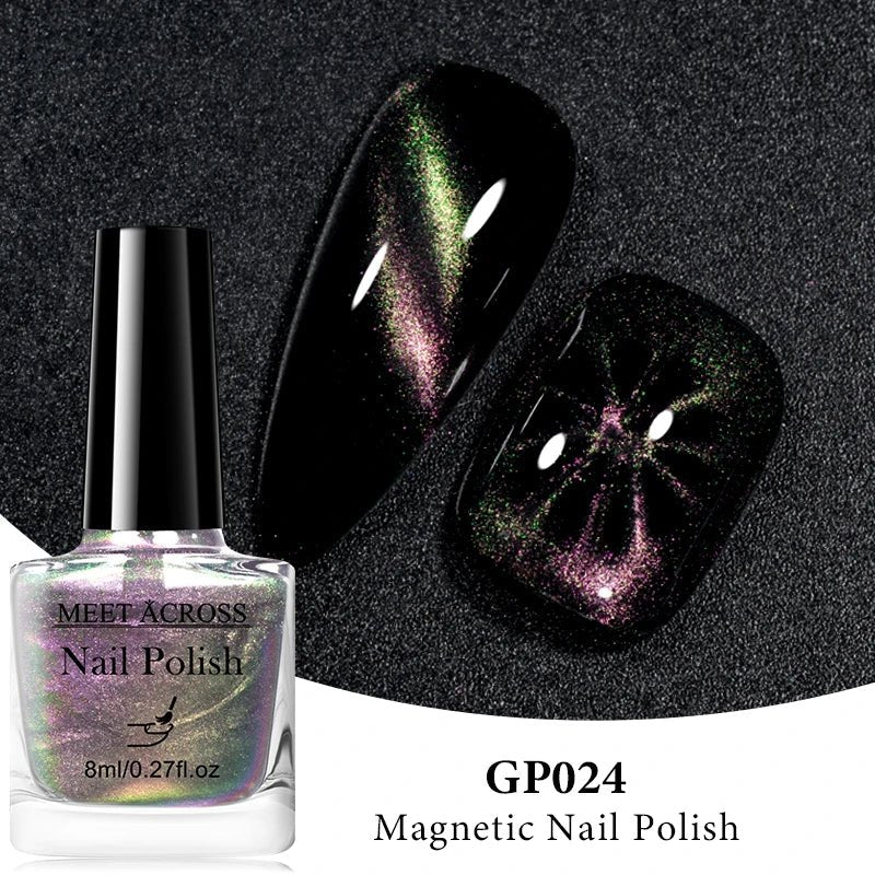 9D Cat Magnetic Nail Polish 8ml Blue Red Laser Nail Polish Quick Dry Nail Art Polish For Nails DIY Manicure No Need Lamp - FASTSHOPP👜