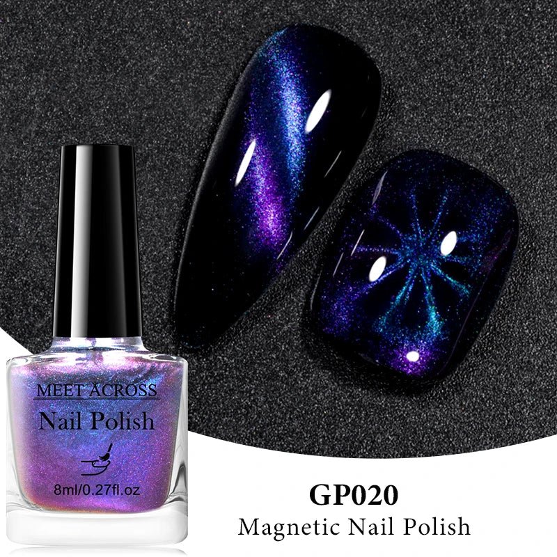 9D Cat Magnetic Nail Polish 8ml Blue Red Laser Nail Polish Quick Dry Nail Art Polish For Nails DIY Manicure No Need Lamp - FASTSHOPP👜