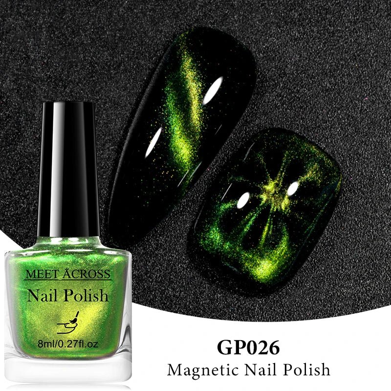 9D Cat Magnetic Nail Polish 8ml Blue Red Laser Nail Polish Quick Dry Nail Art Polish For Nails DIY Manicure No Need Lamp - FASTSHOPP👜