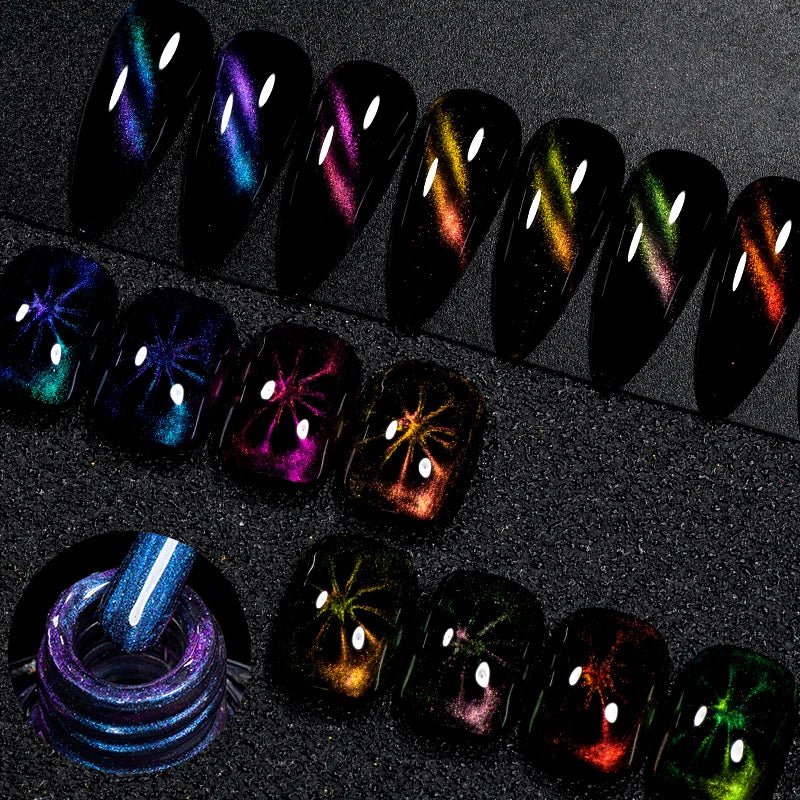 9D Cat Magnetic Nail Polish 8ml Blue Red Laser Nail Polish Quick Dry Nail Art Polish For Nails DIY Manicure No Need Lamp - FASTSHOPP👜