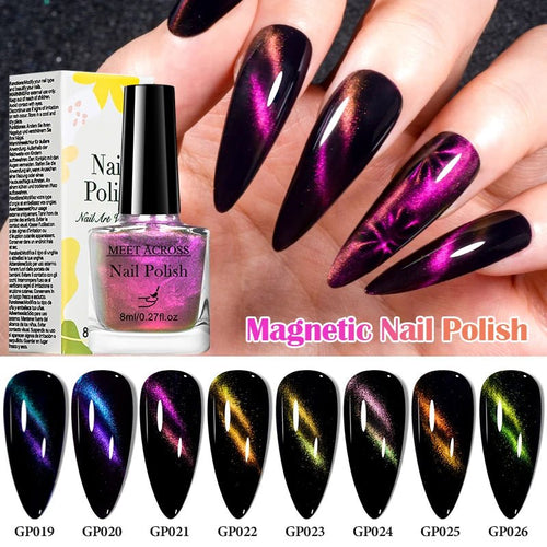 9D Cat Magnetic Nail Polish 8ml Blue Red Laser Nail Polish Quick Dry Nail Art Polish For Nails DIY Manicure No Need Lamp - FASTSHOPP👜