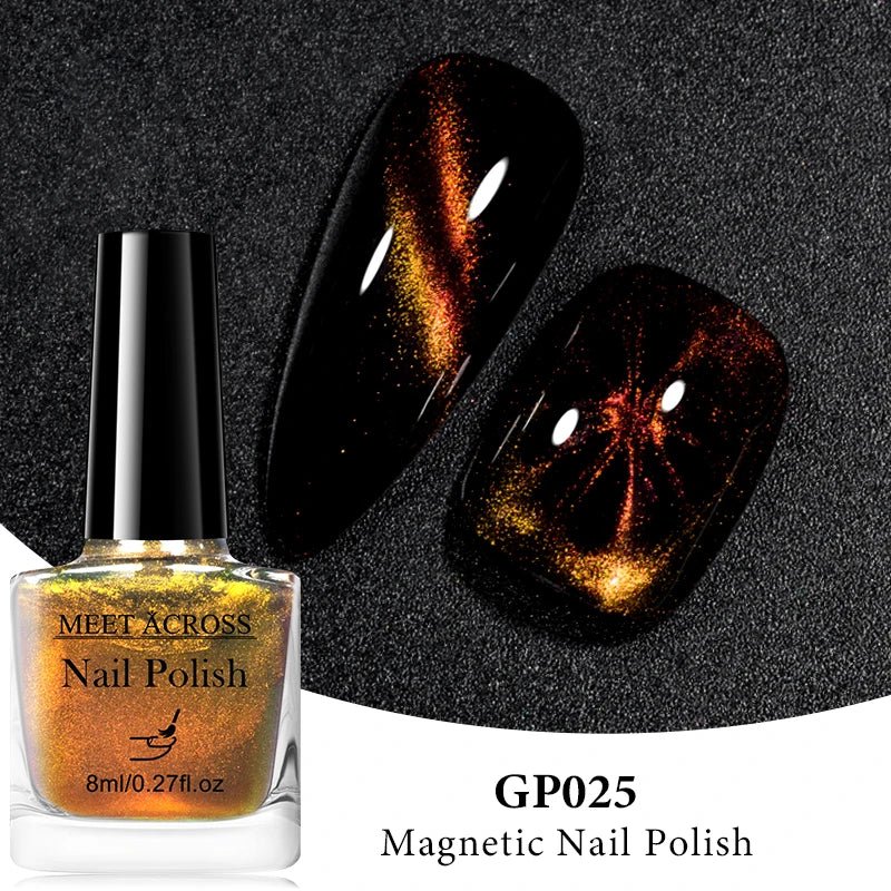 9D Cat Magnetic Nail Polish 8ml Blue Red Laser Nail Polish Quick Dry Nail Art Polish For Nails DIY Manicure No Need Lamp - FASTSHOPP👜