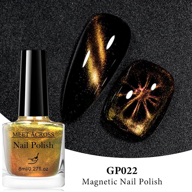 9D Cat Magnetic Nail Polish 8ml Blue Red Laser Nail Polish Quick Dry Nail Art Polish For Nails DIY Manicure No Need Lamp - FASTSHOPP👜