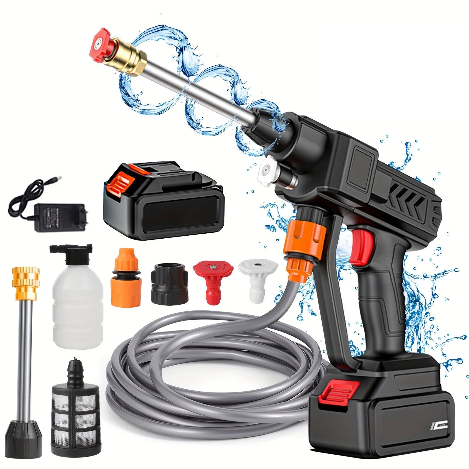 30BAR Cordless High Pressure Cleaner Washer 20000mAh Spray Water Gun Garden Wash Water Cleaning Machine for Makita 18V Battery
