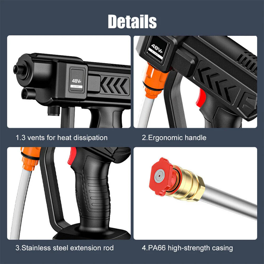 30BAR Cordless High Pressure Cleaner Washer 20000mAh Spray Water Gun Garden Wash Water Cleaning Machine for Makita 18V Battery