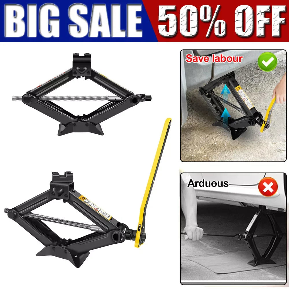 DayPlus Scissor Jack,Compact Car Jack 2 Ton/4409 LBS,105 to 385mm Lifting Range,with Hexagonal Lug Wrench for Cars/SUVS/Sedans