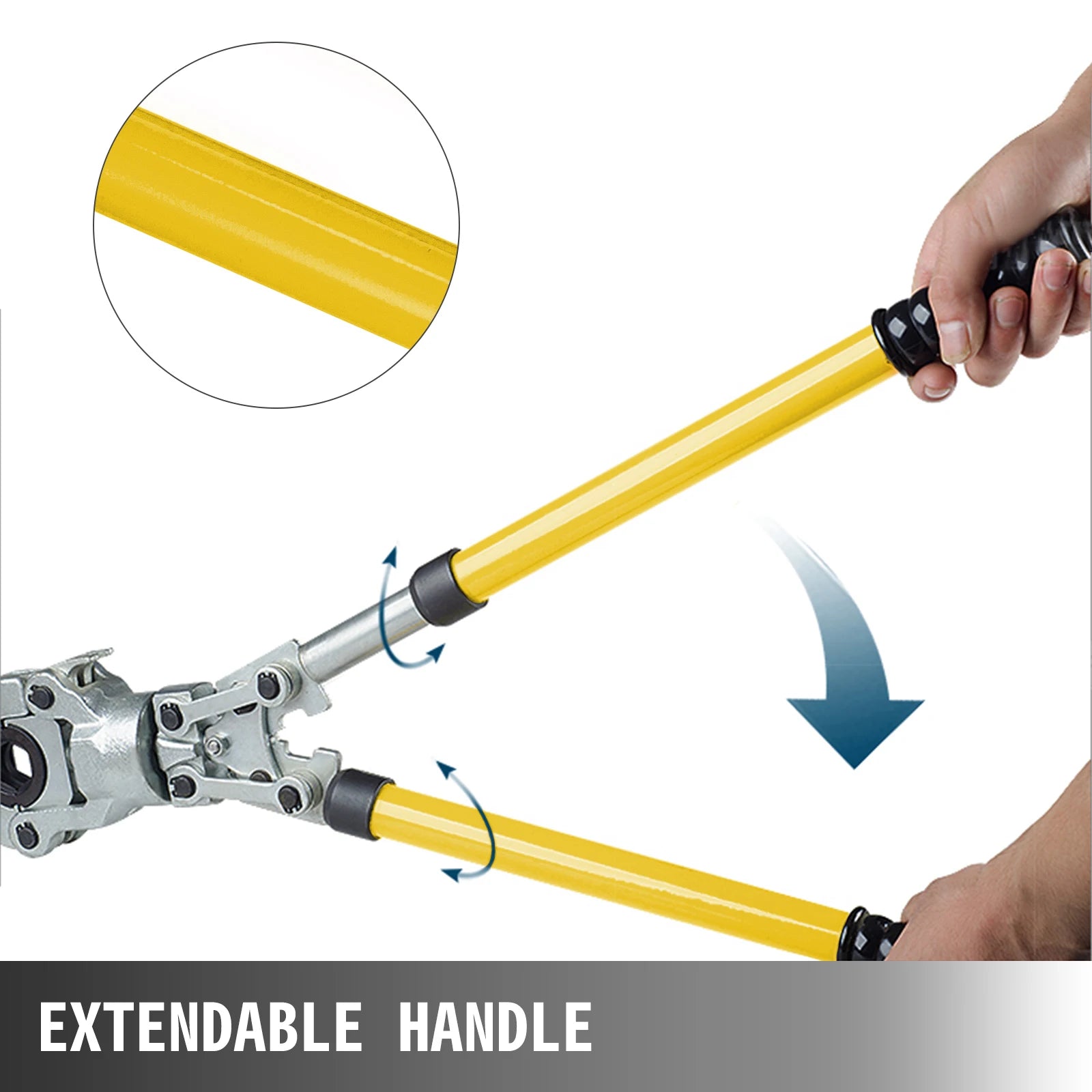 SucceBuy Steel PEX Pipe Crimping Tool w/ TH/U/V Type Dies Copper Multilayered Tube Crimper Plumbing Pressing Tongs Composite Kit
