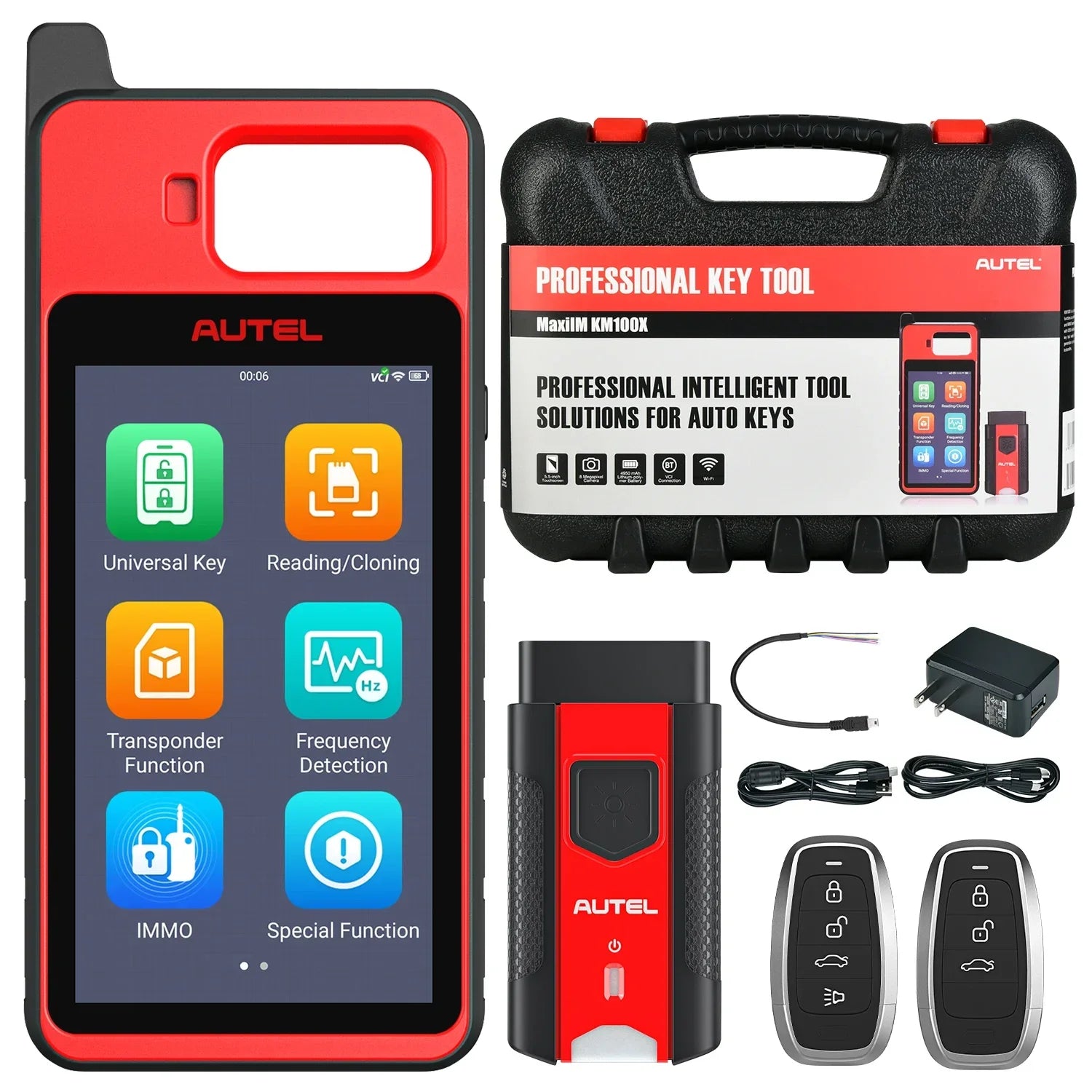 Autel MaxiIM KM100 KM100X Key Fob Programming Tools Auto key Programmer 60s Key Generation OBD IMMO Key Learning Key Free Update