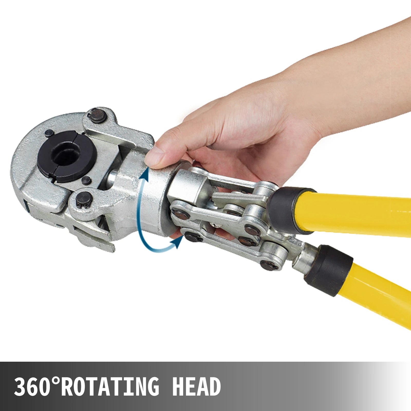SucceBuy Steel PEX Pipe Crimping Tool w/ TH/U/V Type Dies Copper Multilayered Tube Crimper Plumbing Pressing Tongs Composite Kit
