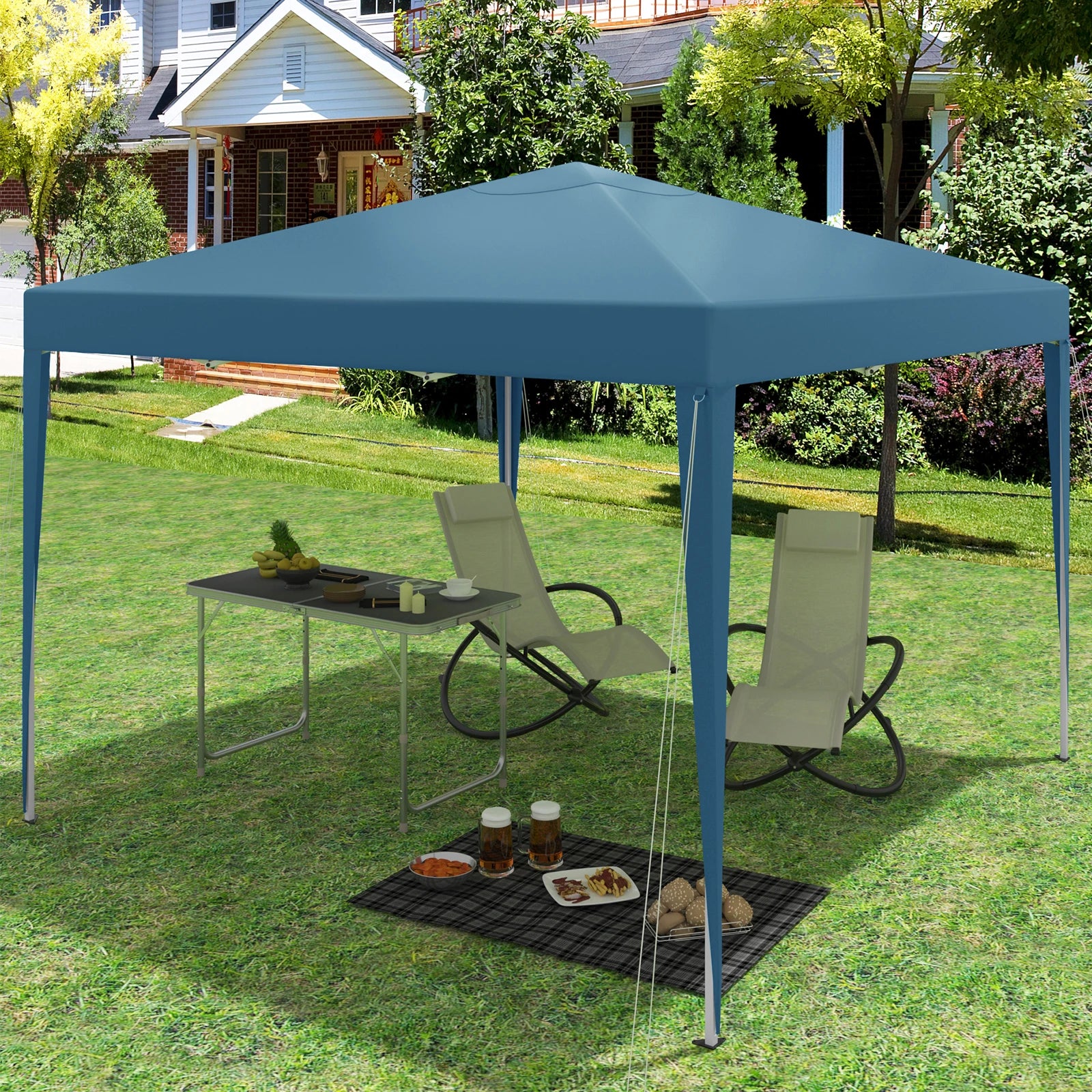 Pop-Up Folding Event Garden Gazebo Patio Waterproof Camping Festival Pagoda Tent Sun Protection for Wedding Beach Party