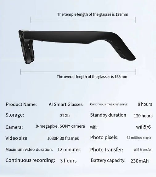 AI Camera Smart Glasses - FASTSHOPP👜