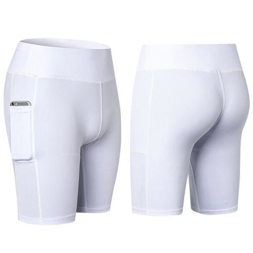All Seasons Yoga Shorts Stretchable With Phone Pocket - FASTSHOPP👜