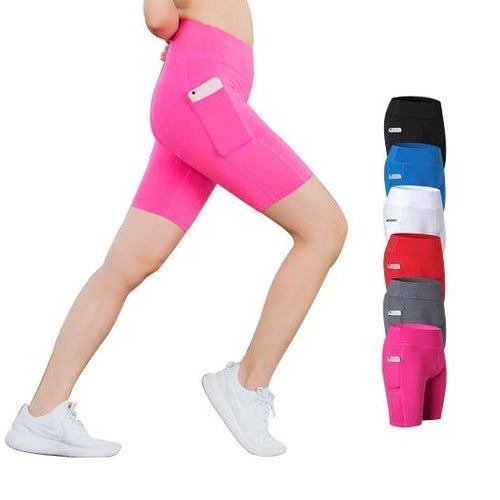 All Seasons Yoga Shorts Stretchable With Phone Pocket - FASTSHOPP👜