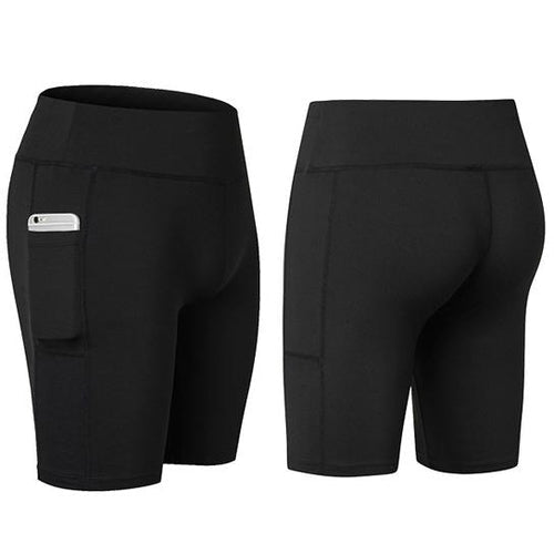 All Seasons Yoga Shorts Stretchable With Phone Pocket - FASTSHOPP👜