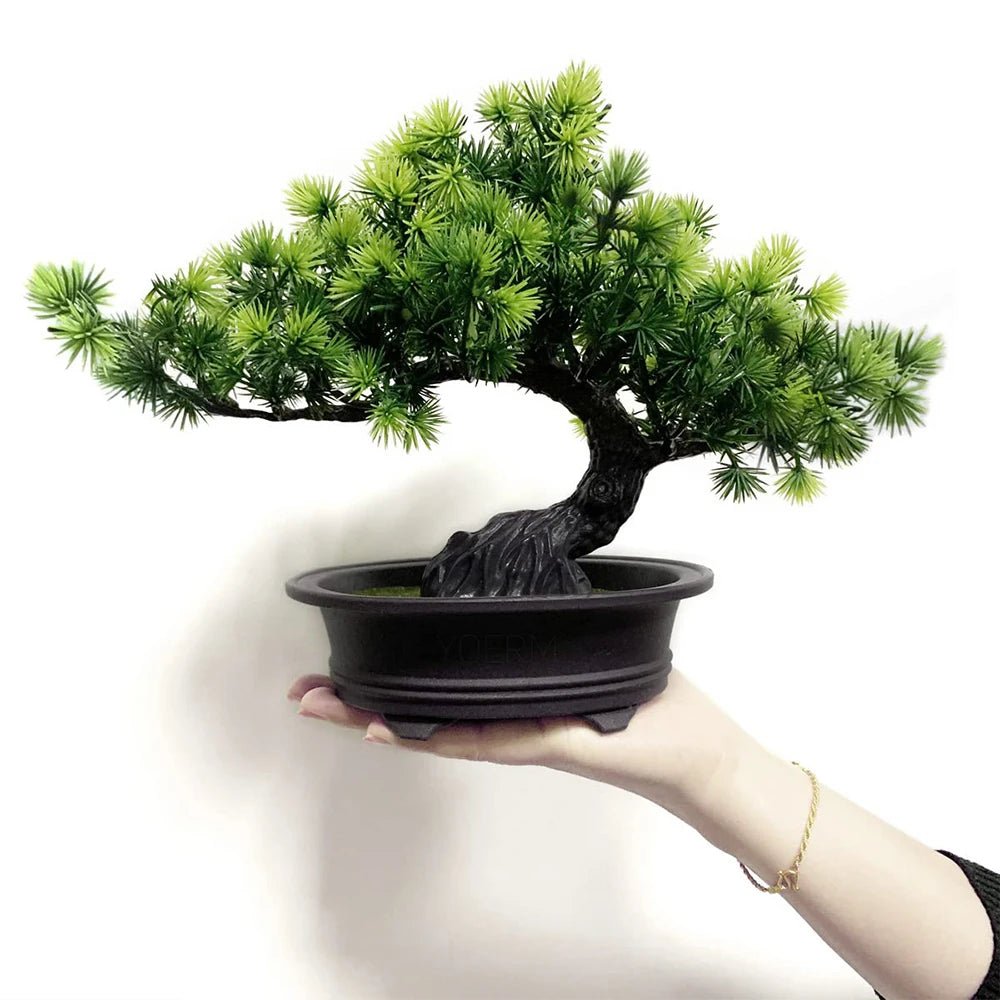 Artificial Plant Greenery Fake Bonsai Tree Indoor Bookshelf Desk Bathroom Farmhouse Decor Home Room Office Decoration Fake Plant - FASTSHOPP👜