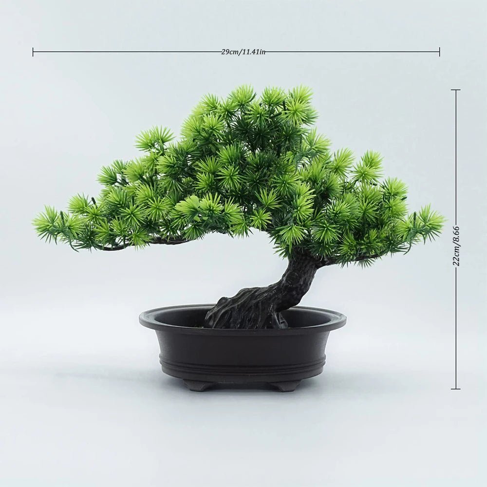 Artificial Plant Greenery Fake Bonsai Tree Indoor Bookshelf Desk Bathroom Farmhouse Decor Home Room Office Decoration Fake Plant - FASTSHOPP👜