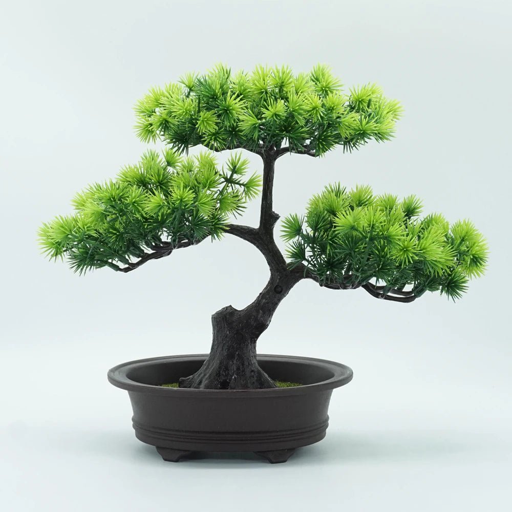 Artificial Plant Greenery Fake Bonsai Tree Indoor Bookshelf Desk Bathroom Farmhouse Decor Home Room Office Decoration Fake Plant - FASTSHOPP👜