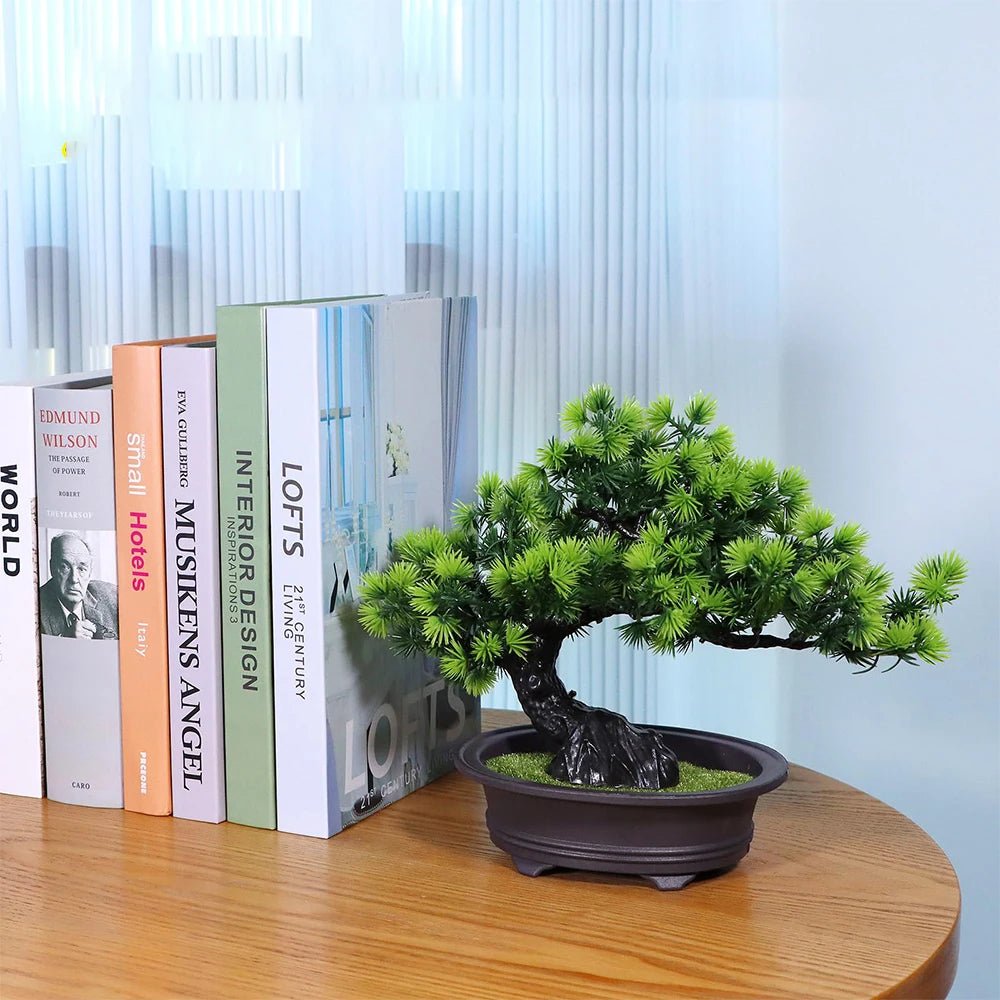 Artificial Plant Greenery Fake Bonsai Tree Indoor Bookshelf Desk Bathroom Farmhouse Decor Home Room Office Decoration Fake Plant - FASTSHOPP👜