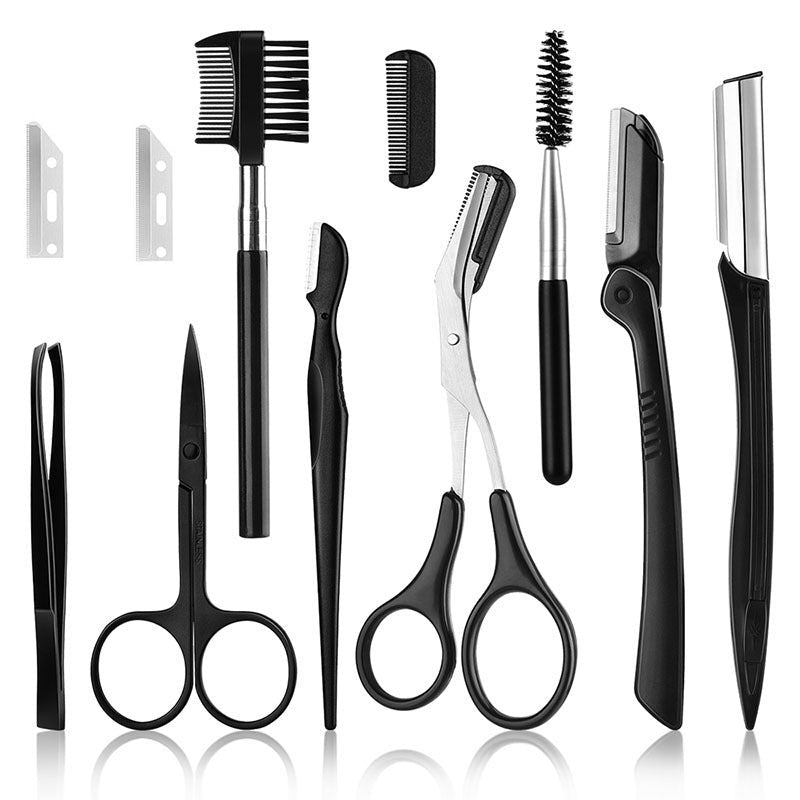 Beauty Tools Black Eyebrow Trimming Set - FASTSHOPP👜