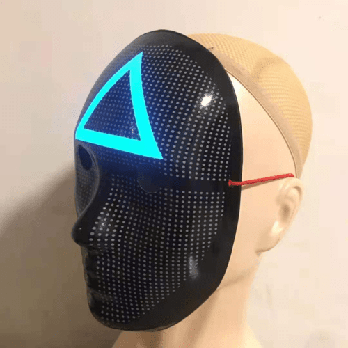 Cosplay Halloween Costume Squid Game Cosplay Mask with LED - FASTSHOPP👜