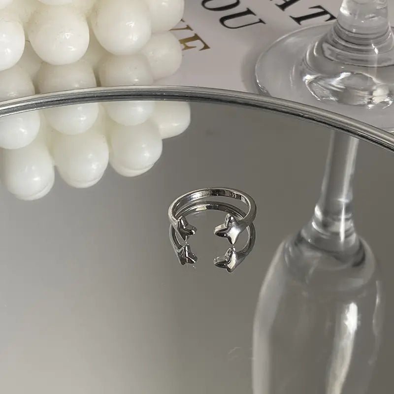 Exquisite Zircon Cross Asterism Ring for Women - FASTSHOPP👜