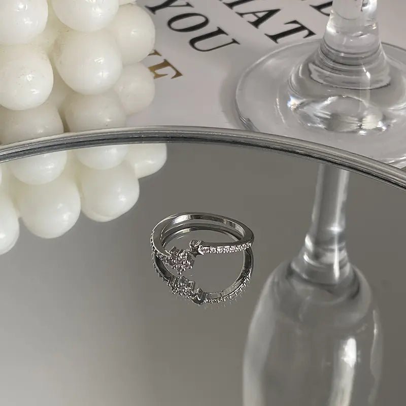 Exquisite Zircon Cross Asterism Ring for Women - FASTSHOPP👜