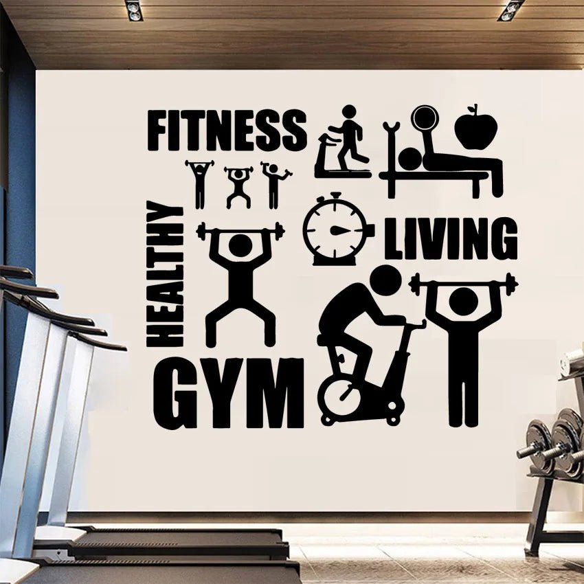 Fitness room Sticker Waterproof Vinyl Wallpaper Home Decor Living Room Bedroom Decal Creative Stickers - FASTSHOPP👜