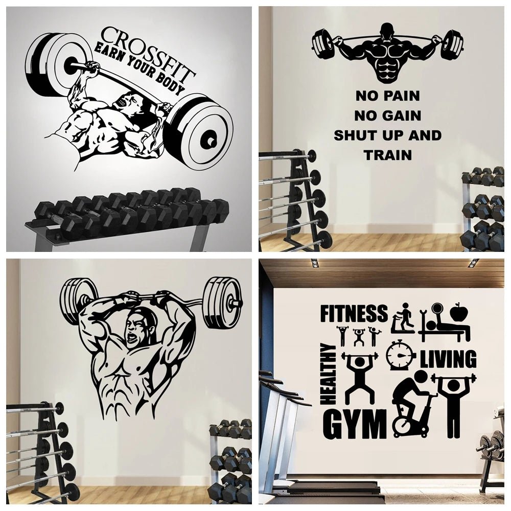 Fitness room Sticker Waterproof Vinyl Wallpaper Home Decor Living Room Bedroom Decal Creative Stickers - FASTSHOPP👜