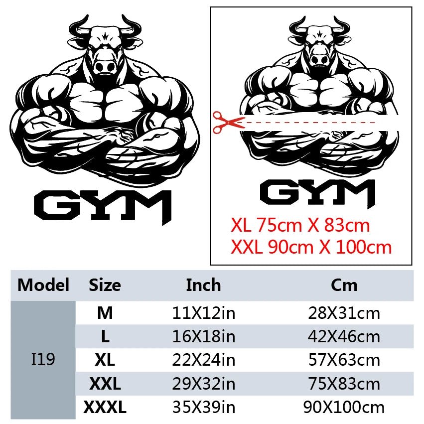 Fitness room Sticker Waterproof Vinyl Wallpaper Home Decor Living Room Bedroom Decal Creative Stickers - FASTSHOPP👜