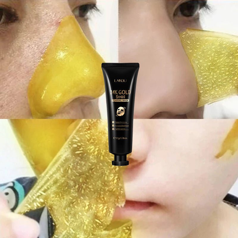 Gold Foil Snail Tear - Off Mask Hydrating - FASTSHOPP👜