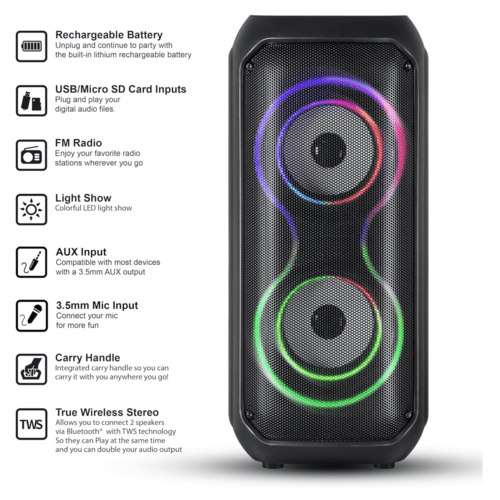 IQ Sound 2x4 - Inch High Efficiency Bluetooth Speaker System - FASTSHOPP👜