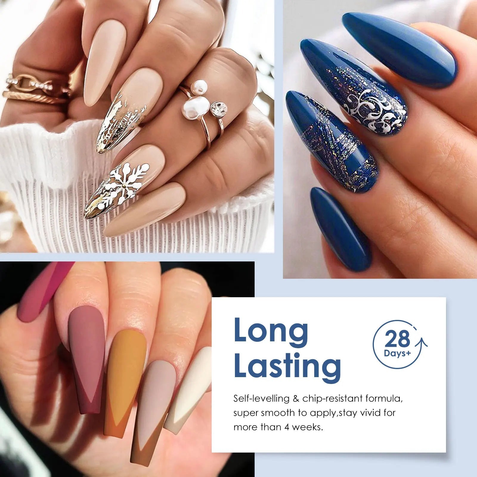 Mtssii 7pcs/set Gel Nail Polish Set For All Season Nail Art Semi - permanent nail polish Soak Off UV/LED Gel Polish nail supplies - FASTSHOPP👜