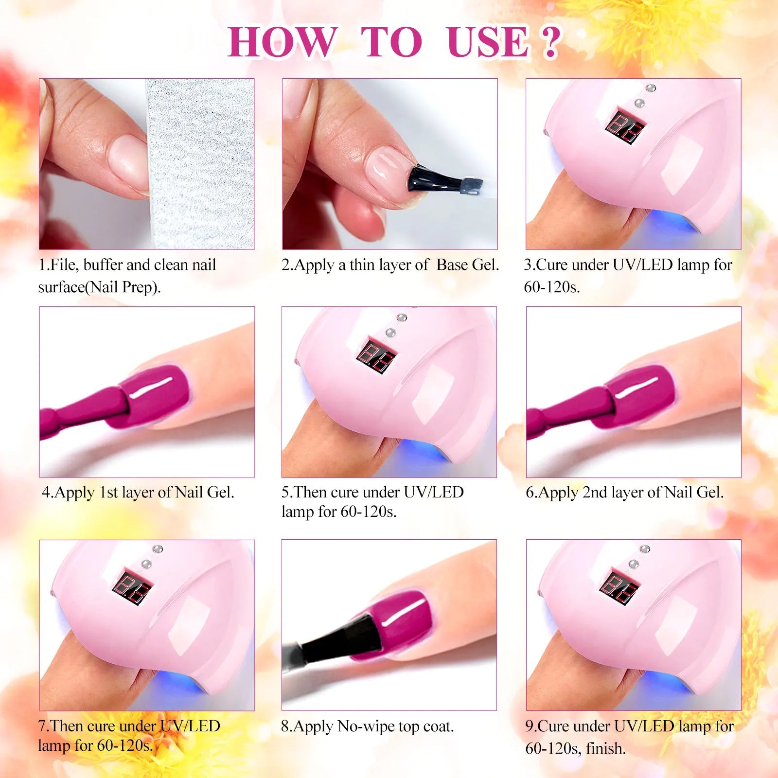 Mtssii 7pcs/set Gel Nail Polish Set For All Season Nail Art Semi - permanent nail polish Soak Off UV/LED Gel Polish nail supplies - FASTSHOPP👜