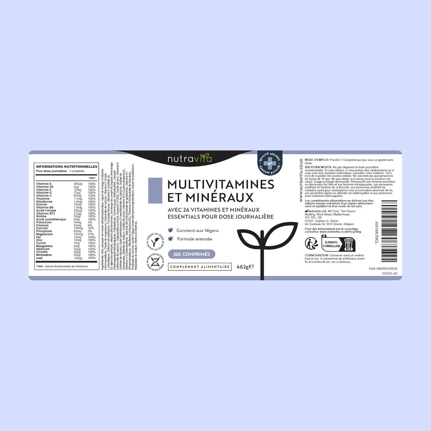 Multivitamines & Minéraux Naturels Premium - FASTSHOPP👜