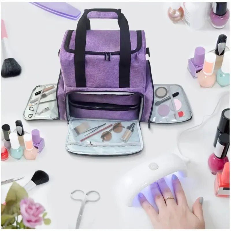 Nail Polish Organizer Bag Storage Case Travel Carrying Nail Art Accessories Holds Bags Portable Cosmetic Handbag Organizer Box - FASTSHOPP👜