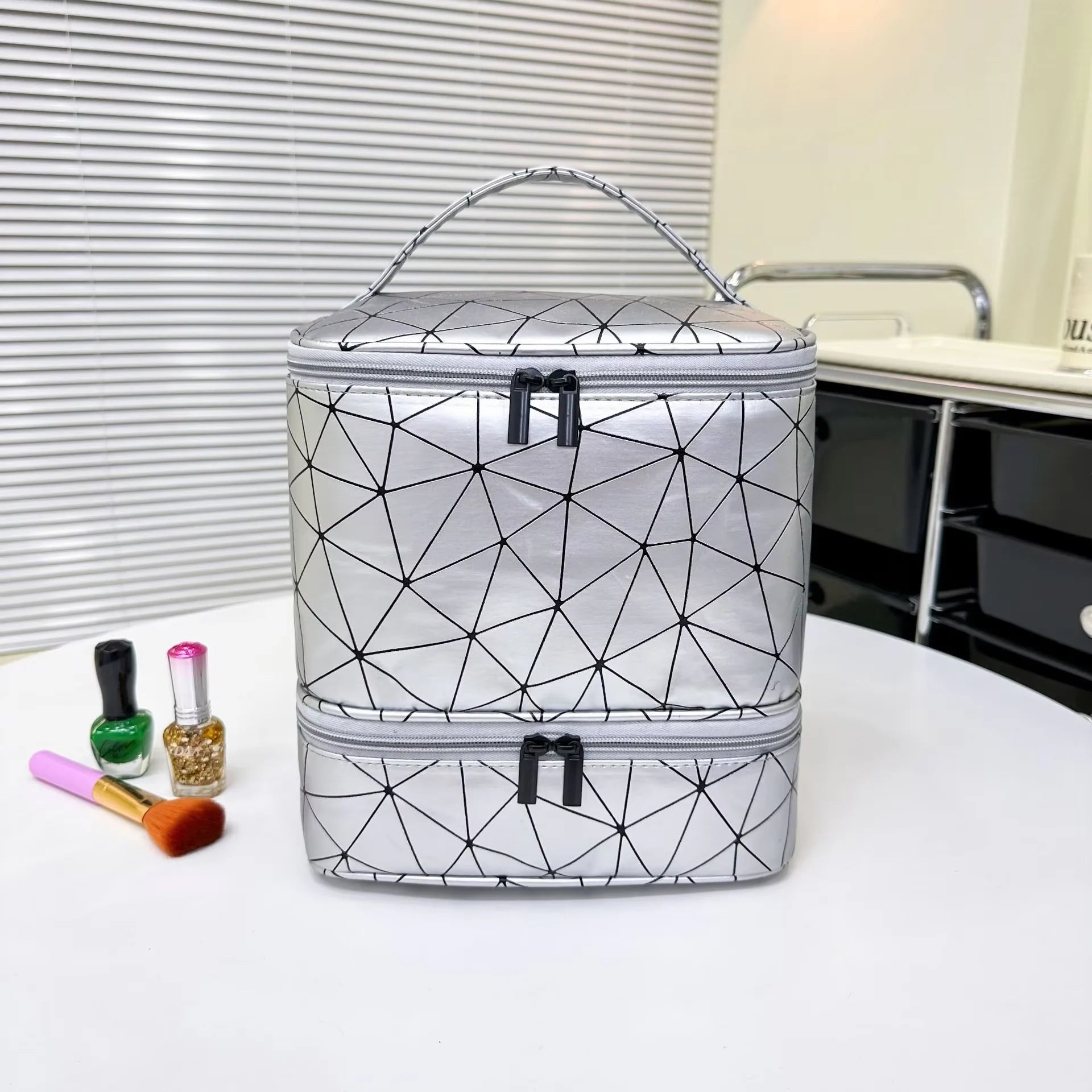 Nail Polish Organizer Bag Storage Case Travel Carrying Nail Art Accessories Holds Bags Portable Cosmetic Handbag Organizer Box - FASTSHOPP👜