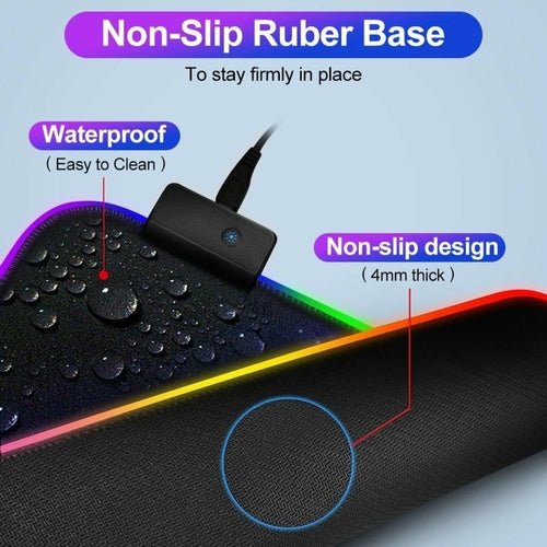 Ninja Dragons RGB Gaming 1 Touch Light Up Mouse Pad - Large Size - FASTSHOPP👜