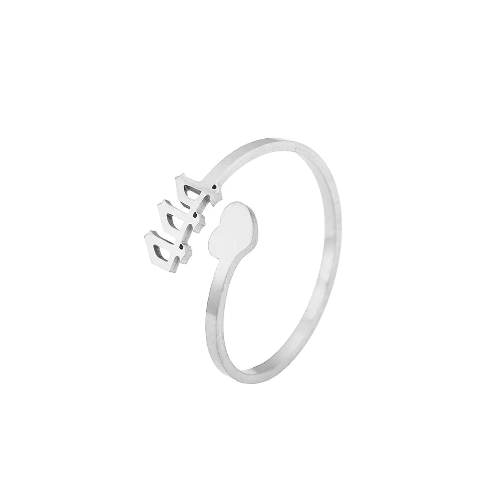 Personalized Stainless Steel Creative Number Ring - FASTSHOPP👜
