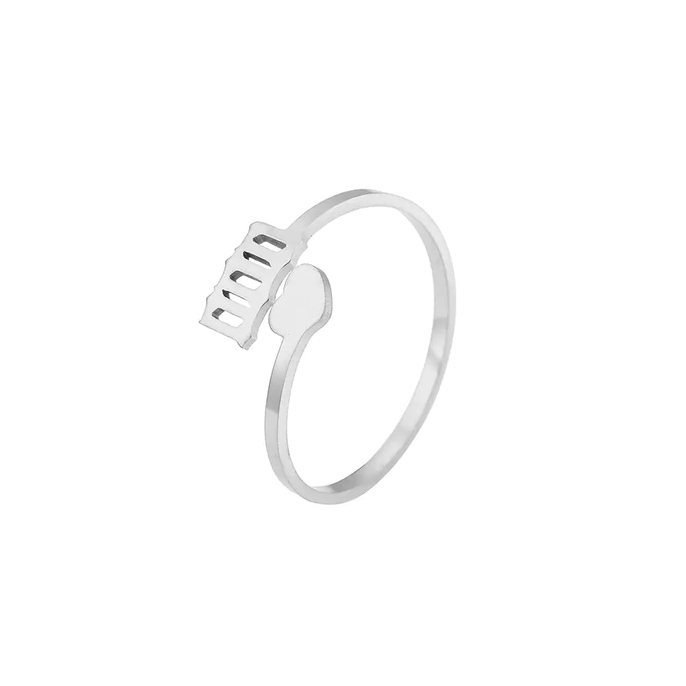 Personalized Stainless Steel Creative Number Ring - FASTSHOPP👜