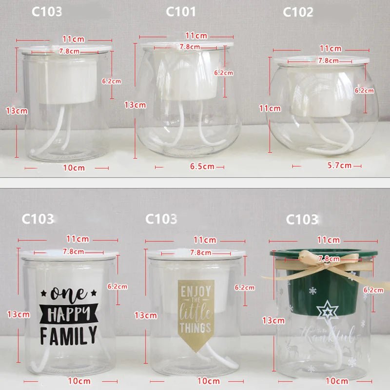 Self Watering Planter Pots Flowerpot Mini Round Design Succulent Plant Pot Indoor Lazy Flower Pot Garden Modern Decorative Pot - FASTSHOPP👜