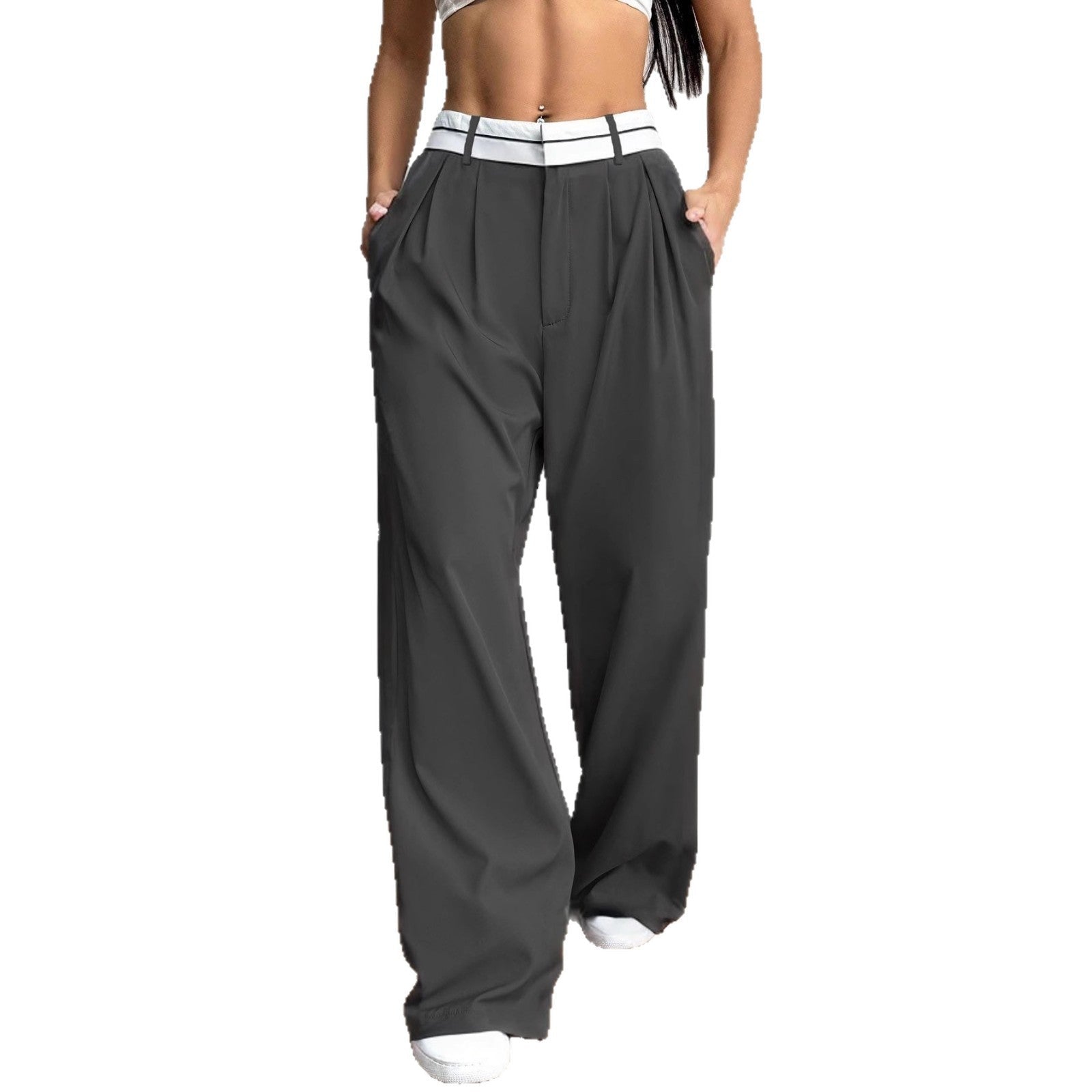 Suit Pants Loose - fit Pants Wide - leg Pantsbestsellers - FASTSHOPP👜