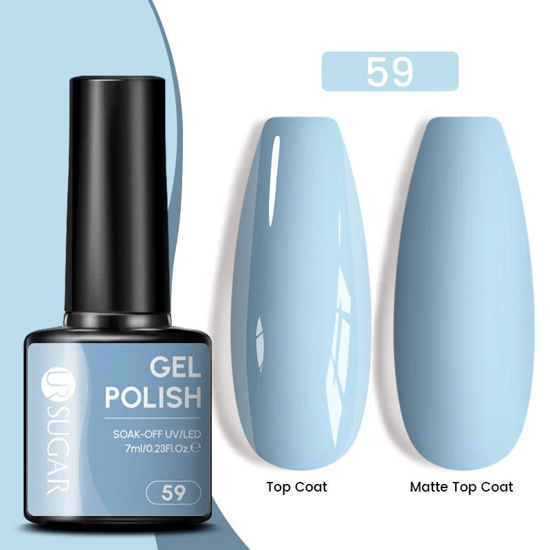 UR SUGAR 7ml Glitter UV Gel Nail Polish Glitter Sequins Soak Off UV Gel Varnish Colorful Nail Gel Polish DIY Nail Art Polish - FASTSHOPP👜