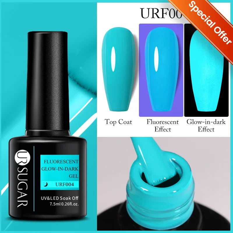 UR SUGAR 7ml Glitter UV Gel Nail Polish Glitter Sequins Soak Off UV Gel Varnish Colorful Nail Gel Polish DIY Nail Art Polish - FASTSHOPP👜