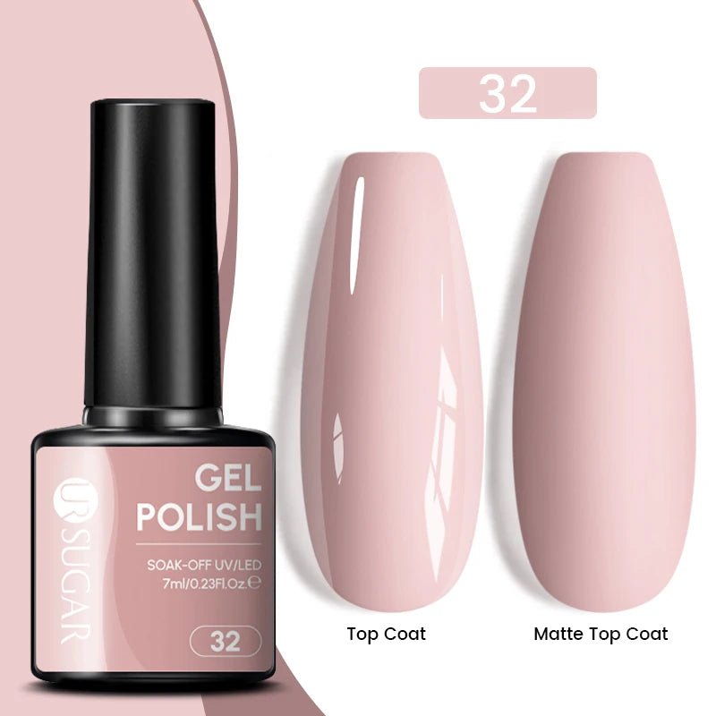 UR SUGAR 7ml Glitter UV Gel Nail Polish Glitter Sequins Soak Off UV Gel Varnish Colorful Nail Gel Polish DIY Nail Art Polish - FASTSHOPP👜