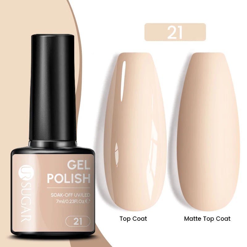 UR SUGAR 7ml Glitter UV Gel Nail Polish Glitter Sequins Soak Off UV Gel Varnish Colorful Nail Gel Polish DIY Nail Art Polish - FASTSHOPP👜