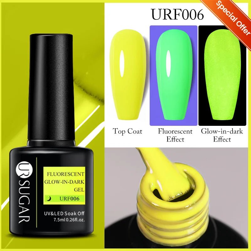 UR SUGAR 7ml Glitter UV Gel Nail Polish Glitter Sequins Soak Off UV Gel Varnish Colorful Nail Gel Polish DIY Nail Art Polish - FASTSHOPP👜