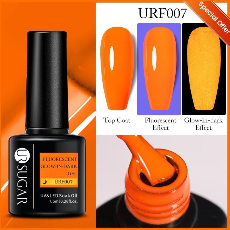 UR SUGAR 7ml Glitter UV Gel Nail Polish Glitter Sequins Soak Off UV Gel Varnish Colorful Nail Gel Polish DIY Nail Art Polish - FASTSHOPP👜